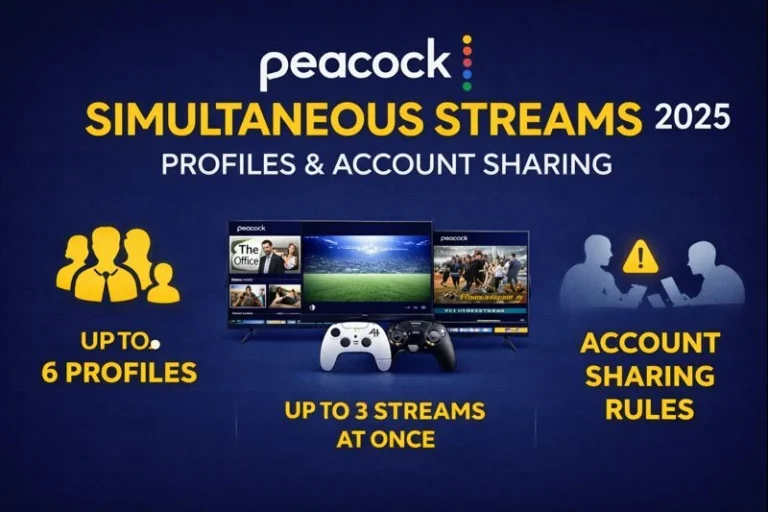 Peacock Profiles & Simultaneous Streams (2026): How Many Users Can Watch at Once?