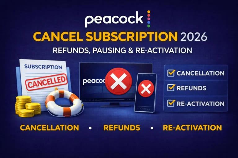 How to Cancel Peacock Free Trial Subscription in 2026 (Refunds, Pausing & Re-Activation)