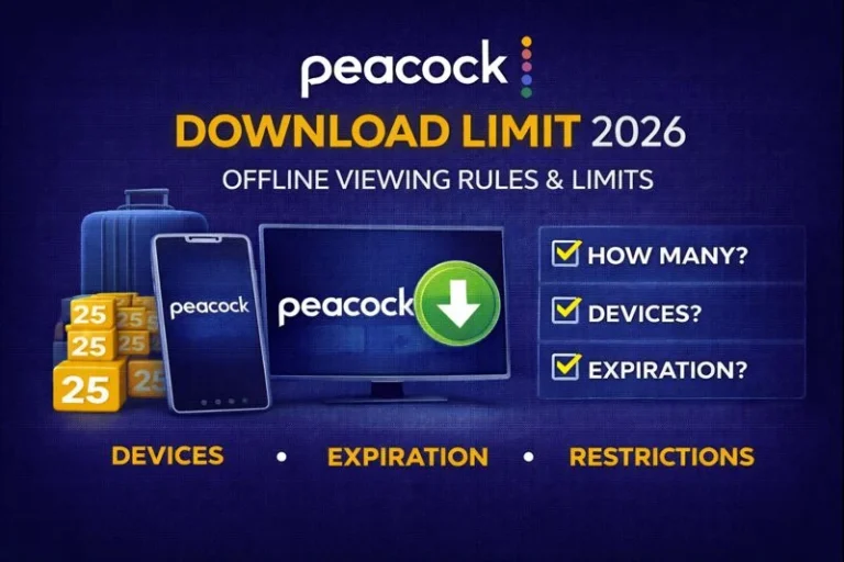 Peacock Free Trial Download Limit Explained (2026): Offline Viewing Rules & Restrictions
