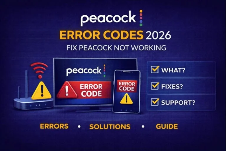 Peacock Free Trial Error Codes Explained (2026): Fix Streaming & Playback Issues Fast
