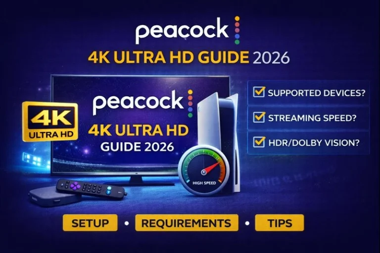 Peacock Free Trial 4K Streaming in 2026: How to Watch Ultra HD Content (Supported Devices & Requirements)